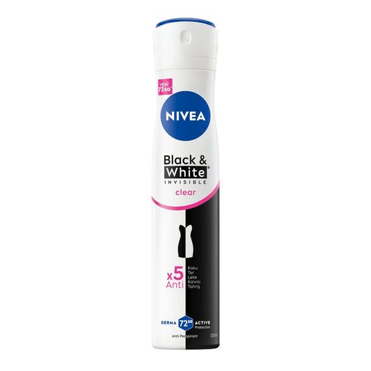 Nivea Invisible Active Deodorant Spray Black & White For Women 200ml