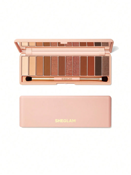Sheglam 12 Color Matte Satin Metallic Eyeshadow Palette 10.5gm