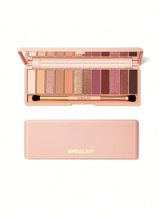 Sheglam 12 Color Matte Satin Metallic Eyeshadow Palette 10.5gm
