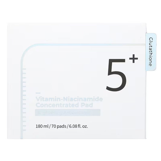Numbuzin No.5+ Glutathione Vitamin Concentrated Toner Pads 180ml / 70 Pads