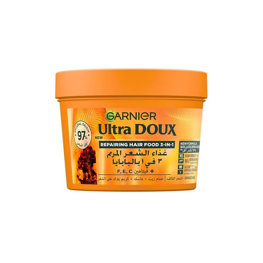 Garnier Ultra Doux Hair Food Repairing Papaya 3in1 Hair Mask 390ml