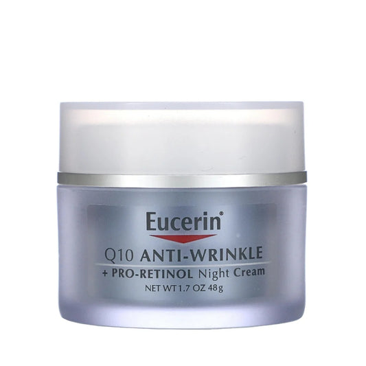 Eucerin Q10 Anti-Wrinkle Night Cream + Pro-Retinol Facial Cream For Sensitive Skin 48gm