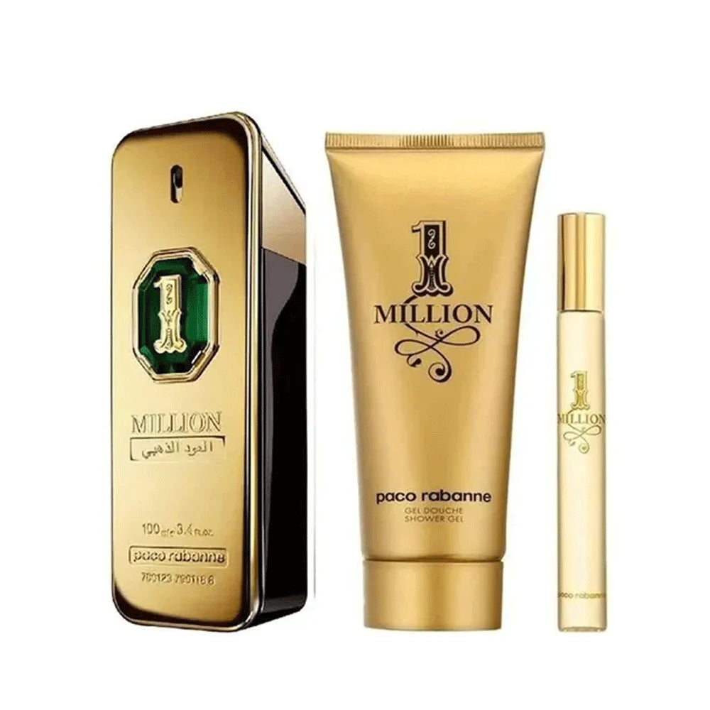 Paco Rabanne 1 Million Golden Oud Set for Men Intense Perfume 3Pcs